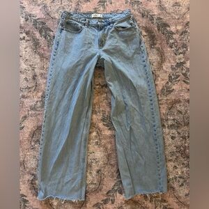 Abercrombie & Fitch Light Blue ultra loose low rise Straight-Leg Women's Jeans